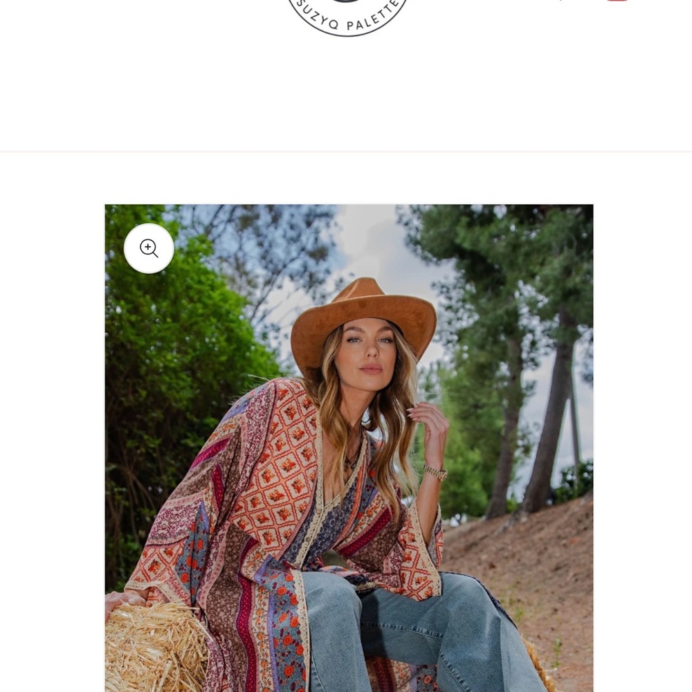 EASEL Boho Multicolor Maxi Dress duster